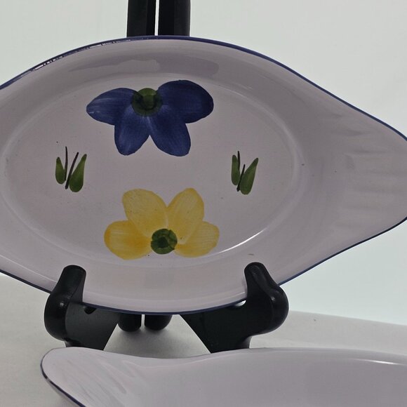 Maxam Italian Daisy Augratin Casserole Bowls 8.7" single portion Portugal set-2 - Picture 4 of 12